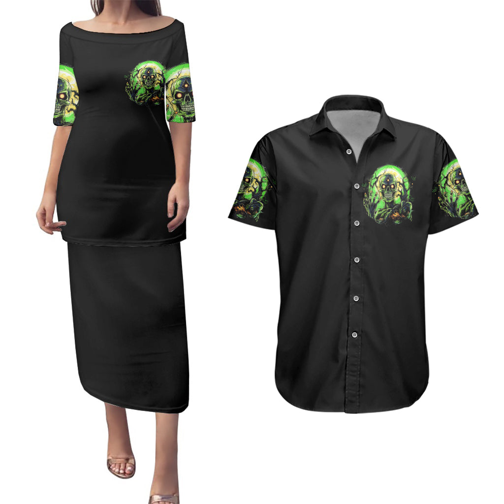 zombie-skull-couples-matching-puletasi-dress-and-hawaiian-shirt-i-never-alone-my-demon-with-me-247