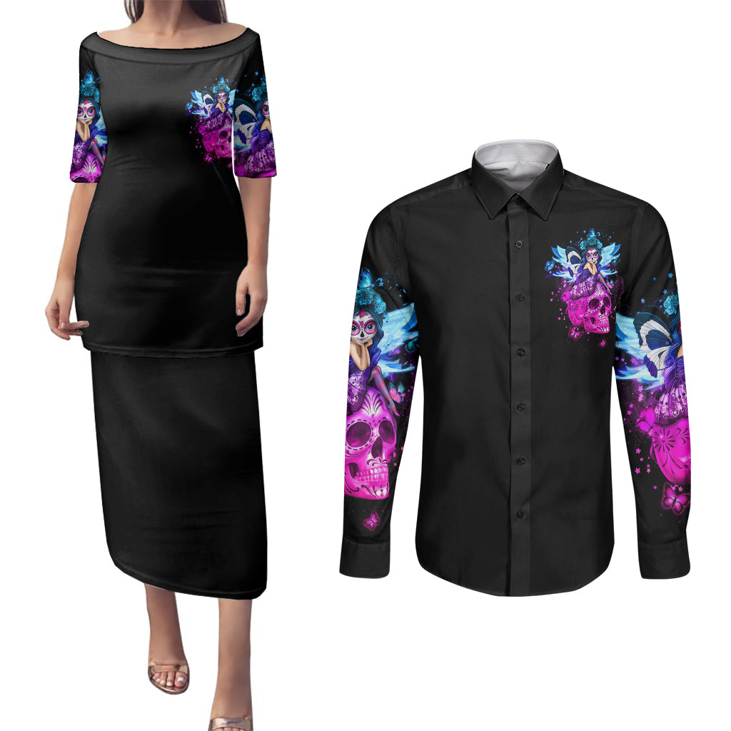 tiny-fairy-skull-couples-matching-puletasi-dress-and-long-sleeve-button-shirts-my-next-life-i-want-to-be-karma-fairy