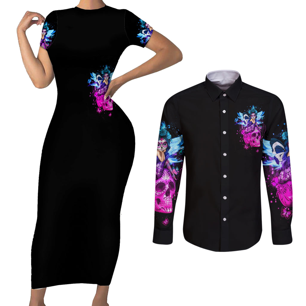 tiny-fairy-skull-couples-matching-short-sleeve-bodycon-dress-and-long-sleeve-button-shirts-my-next-life-i-want-to-be-karma-fairy