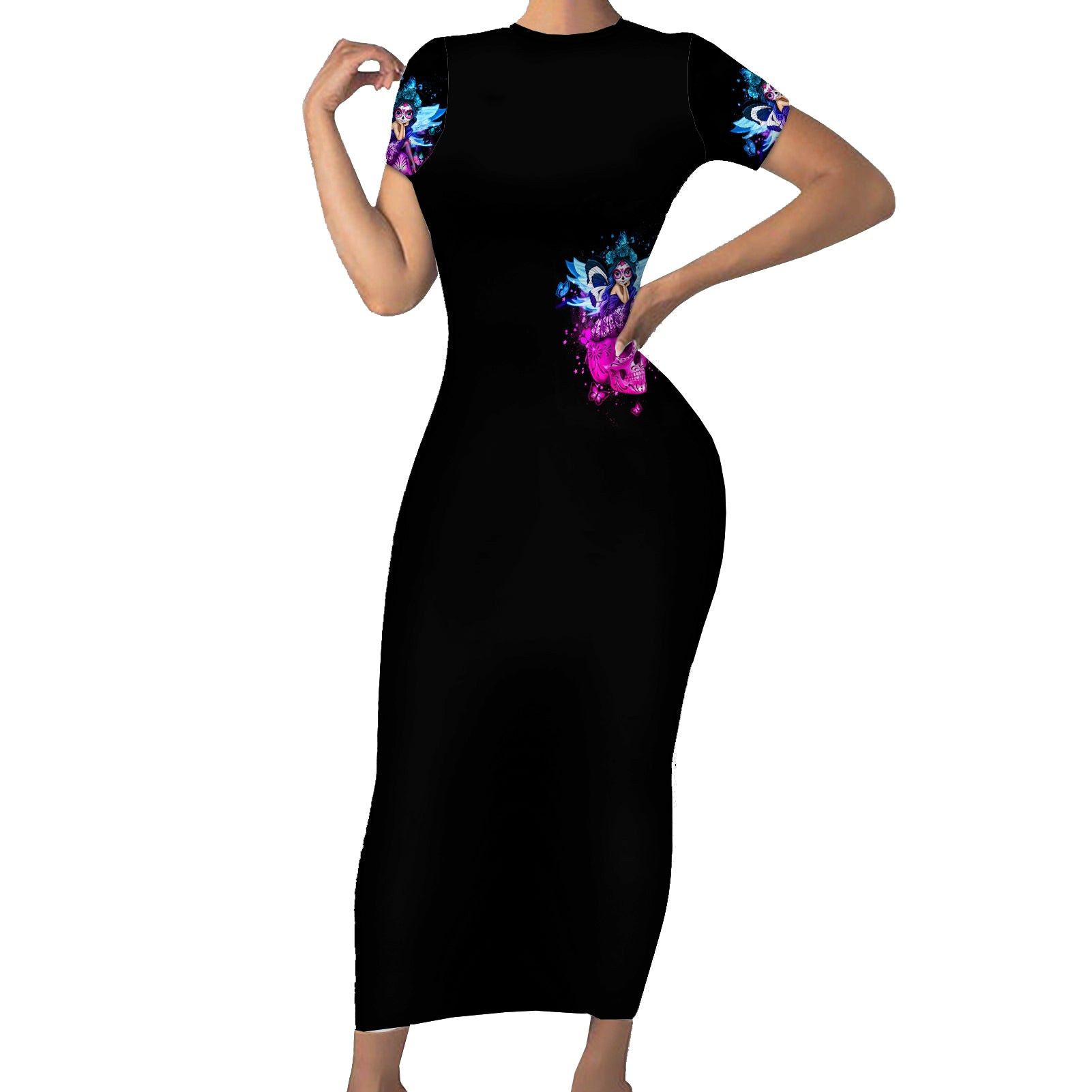 tiny-fairy-skull-short-sleeve-bodycon-dress-my-next-life-i-want-to-be-karma-fairy