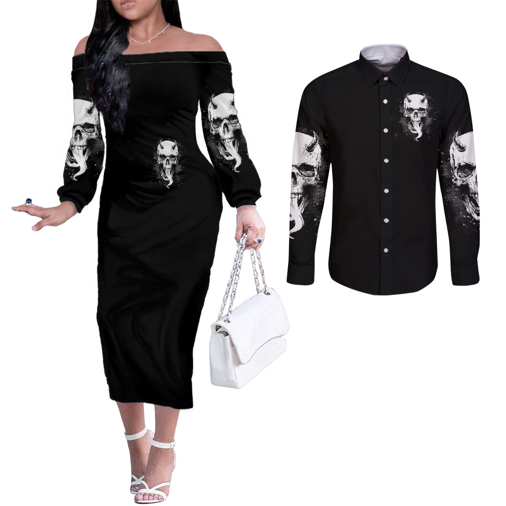 devil-skull-couples-matching-off-the-shoulder-long-sleeve-dress-and-long-sleeve-button-shirts-its-not-how-crazy-iam-but-enjoy-it-make-me-dangerous