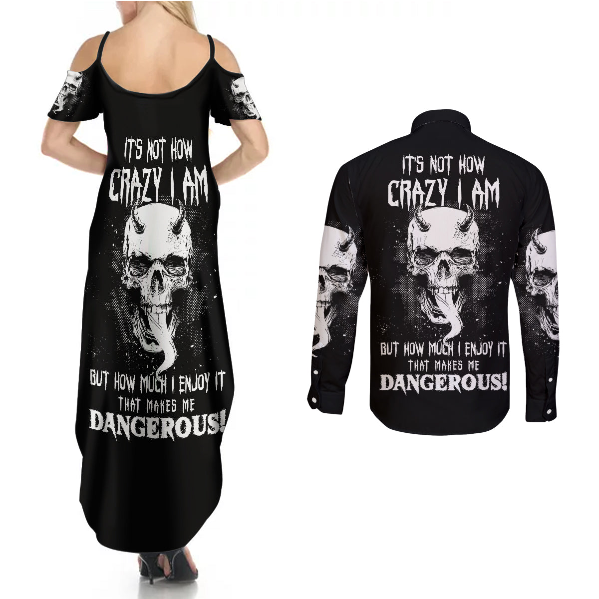 devil-skull-couples-matching-summer-maxi-dress-and-long-sleeve-button-shirts-its-not-how-crazy-iam-but-enjoy-it-make-me-dangerous