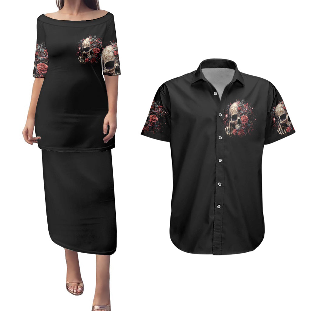 rose-skull-couples-matching-puletasi-dress-and-hawaiian-shirt-my-give-a-fuck-is-broken-but-my-go-fuck-yourself-is-functional