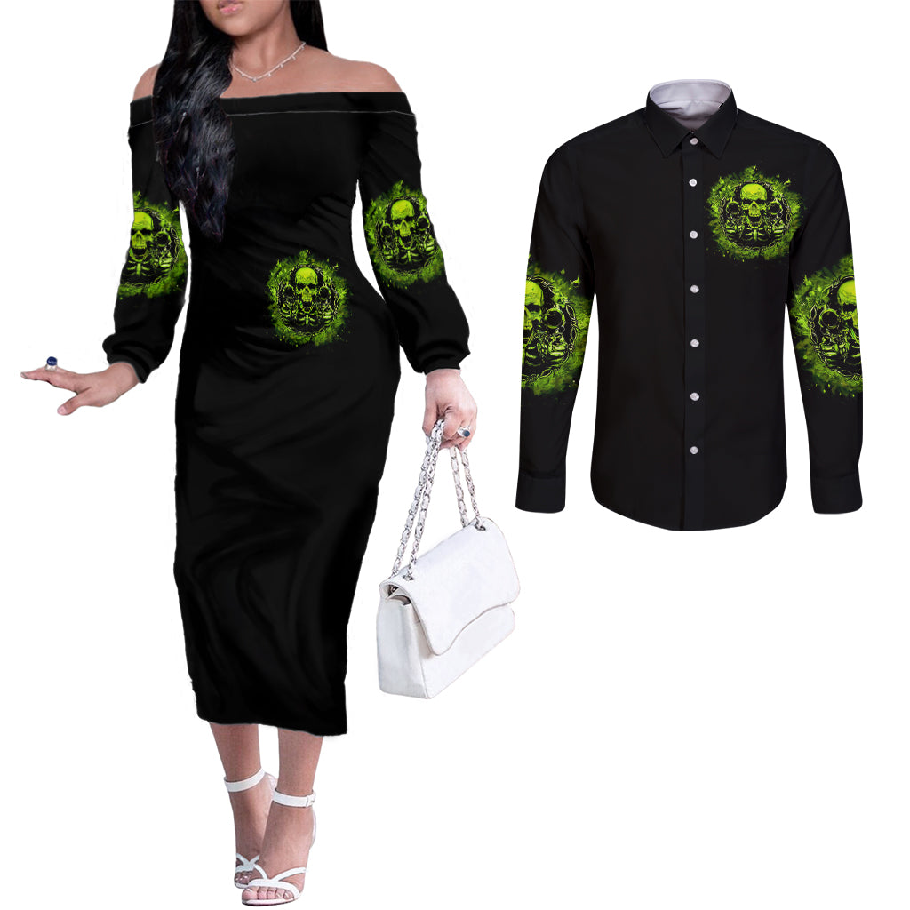 gun-skull-couples-matching-off-the-shoulder-long-sleeve-dress-and-long-sleeve-button-shirts-when-you-come-for-my-gun-expect-an-appropriate-response
