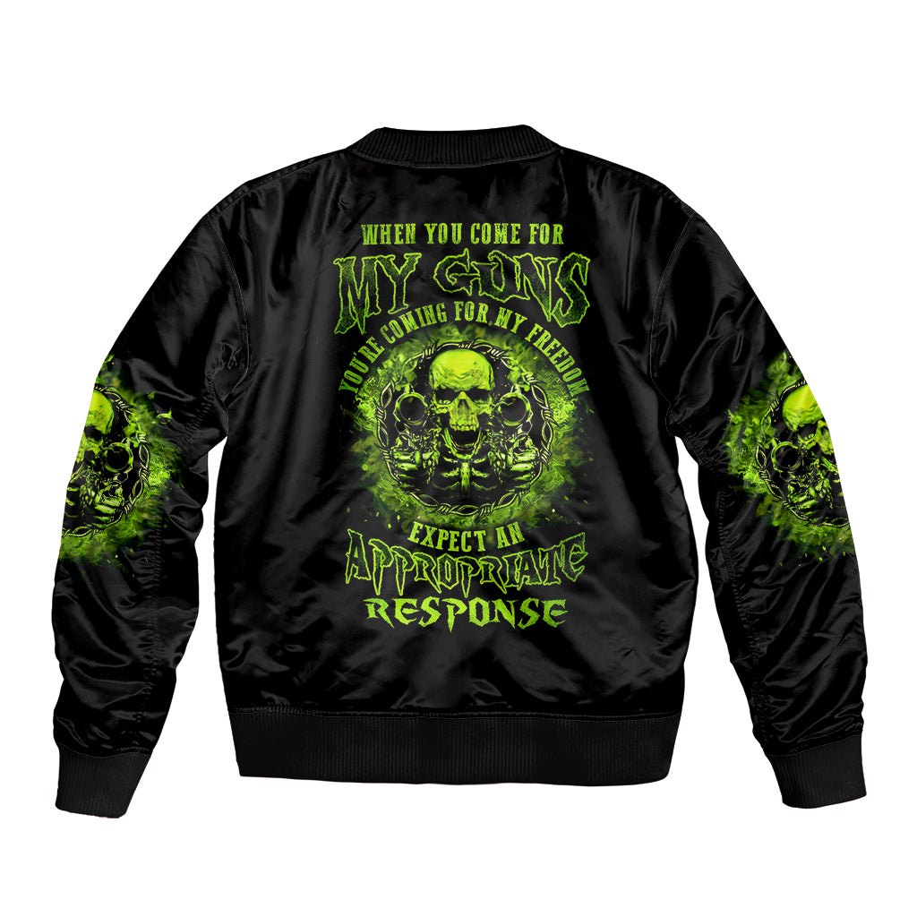 gun-skull-sleeve-zip-bomber-jacket-when-you-come-for-my-gun-expect-an-appropriate-response