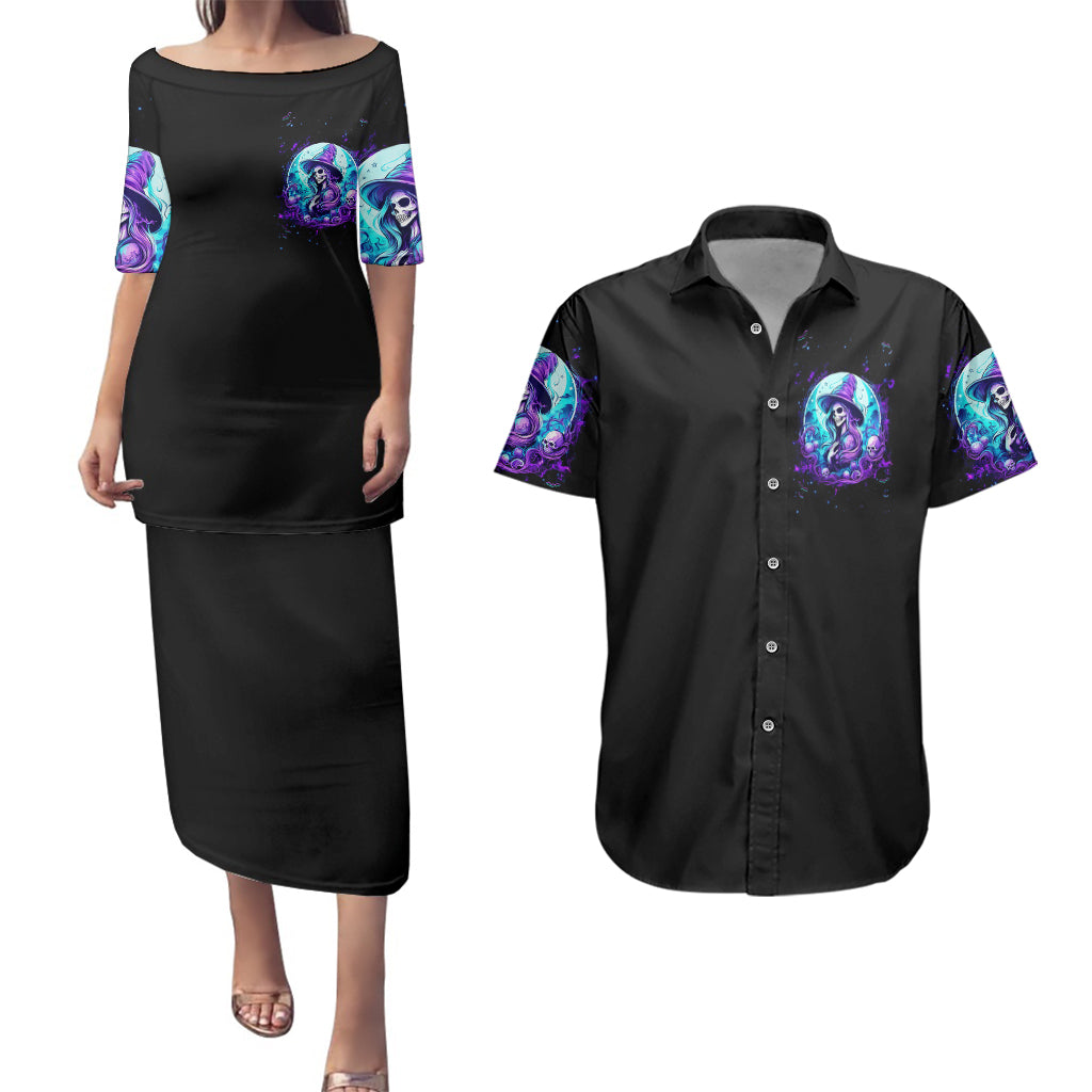 witch-skull-couples-matching-puletasi-dress-and-hawaiian-shirt-my-mother-didnt-raise-a-princess-she-trained-a-witch