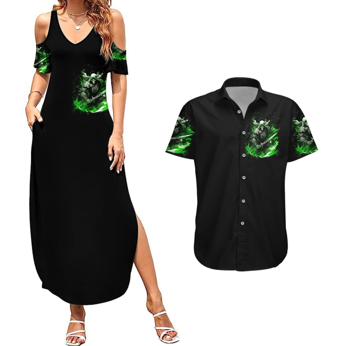 warrior-skull-couples-matching-summer-maxi-dress-and-hawaiian-shirt-of-course-im-going-to-hell-just-pick-you-up