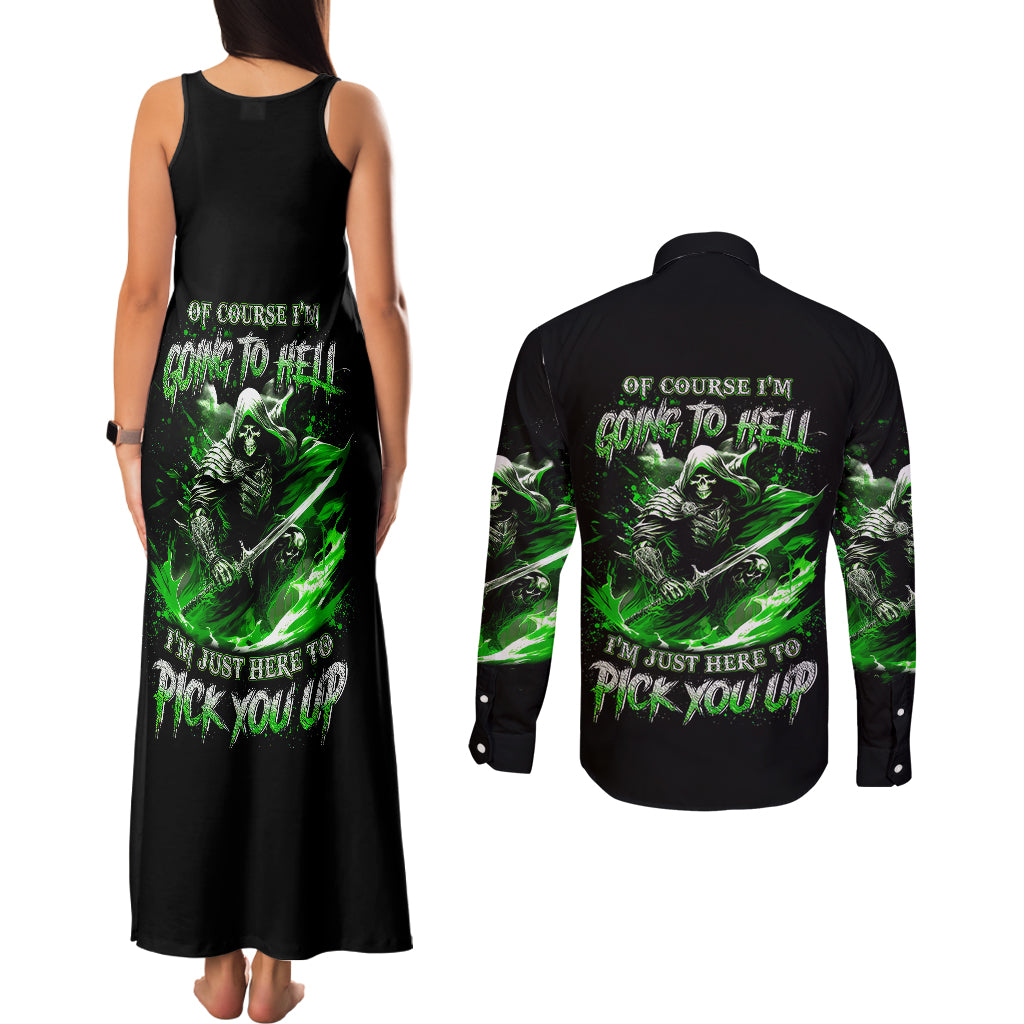 warrior-skull-couples-matching-tank-maxi-dress-and-long-sleeve-button-shirts-of-course-im-going-to-hell-just-pick-you-up