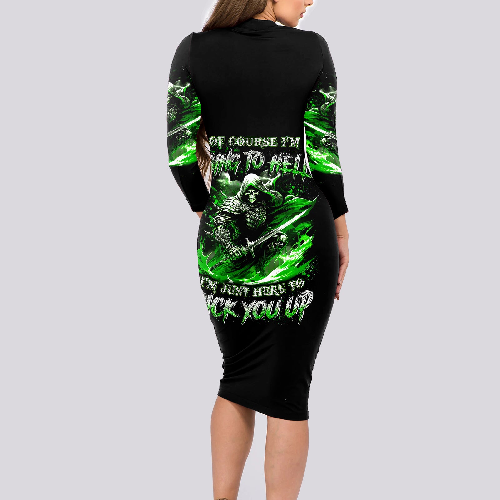 warrior-skull-long-sleeve-bodycon-dress-of-course-im-going-to-hell-just-pick-you-up
