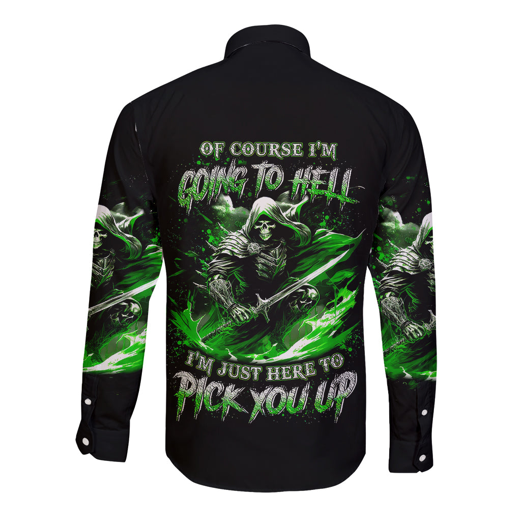 warrior-skull-long-sleeve-button-shirt-of-course-im-going-to-hell-just-pick-you-up