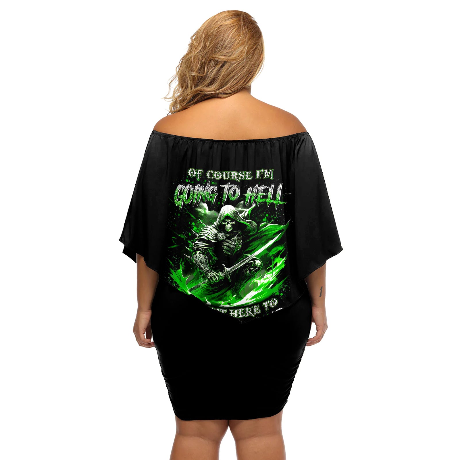 warrior-skull-off-shoulder-short-dress-of-course-im-going-to-hell-just-pick-you-up