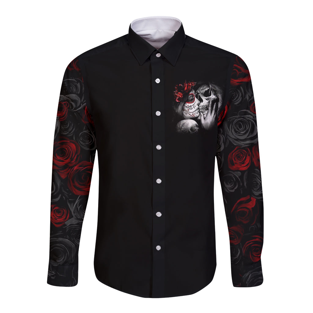 love-skull-long-sleeve-button-shirt-once-upon-a-time-i-love-you-forever-and-always
