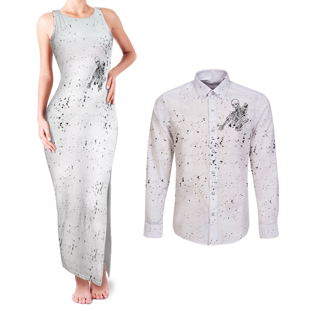 art-skull-couples-matching-tank-maxi-dress-and-long-sleeve-button-shirts-rock-paper-scissors-throat-punch-i-win