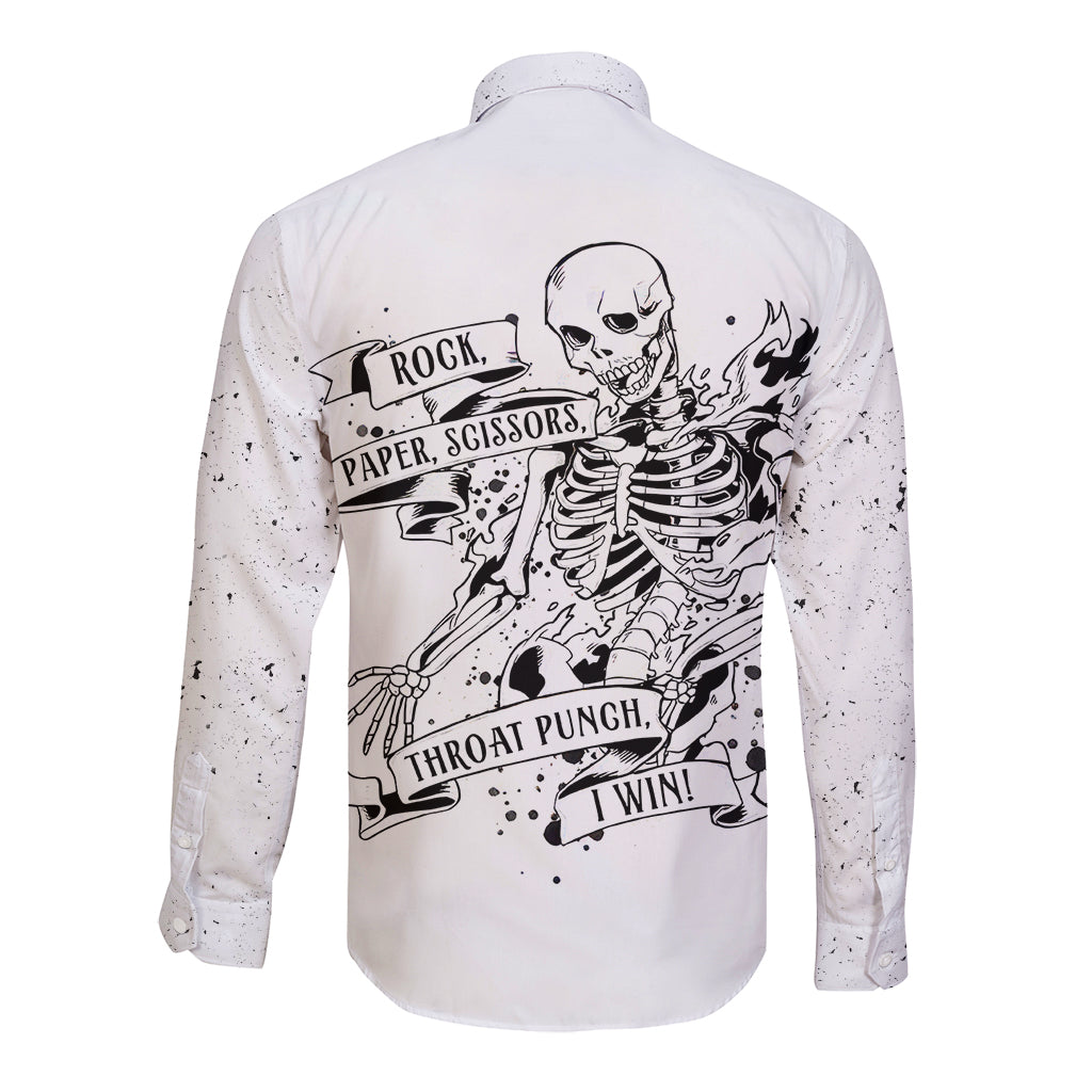 art-skull-long-sleeve-button-shirt-rock-paper-scissors-throat-punch-i-win