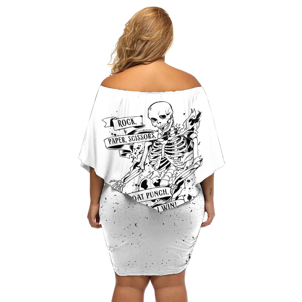 art-skull-off-shoulder-short-dress-rock-paper-scissors-throat-punch-i-win