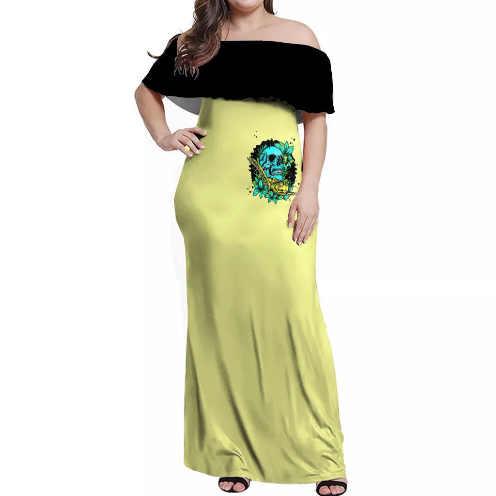 turtle-skull-off-shoulder-maxi-dress-sassy-since-birth-salty-by-choice