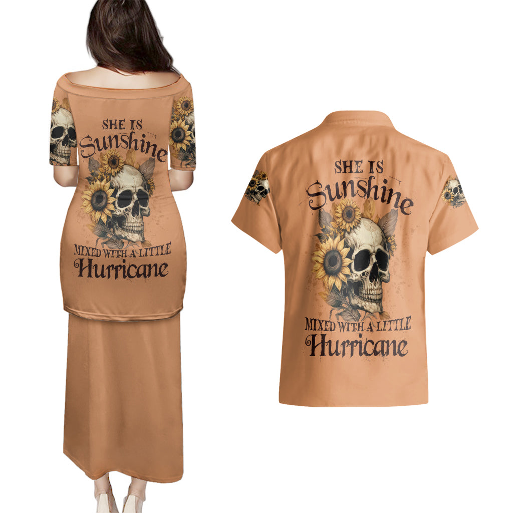 sunflower-skull-couples-matching-puletasi-dress-and-hawaiian-shirt-she-is-sunshine-mixed-with-a-little-hurricance