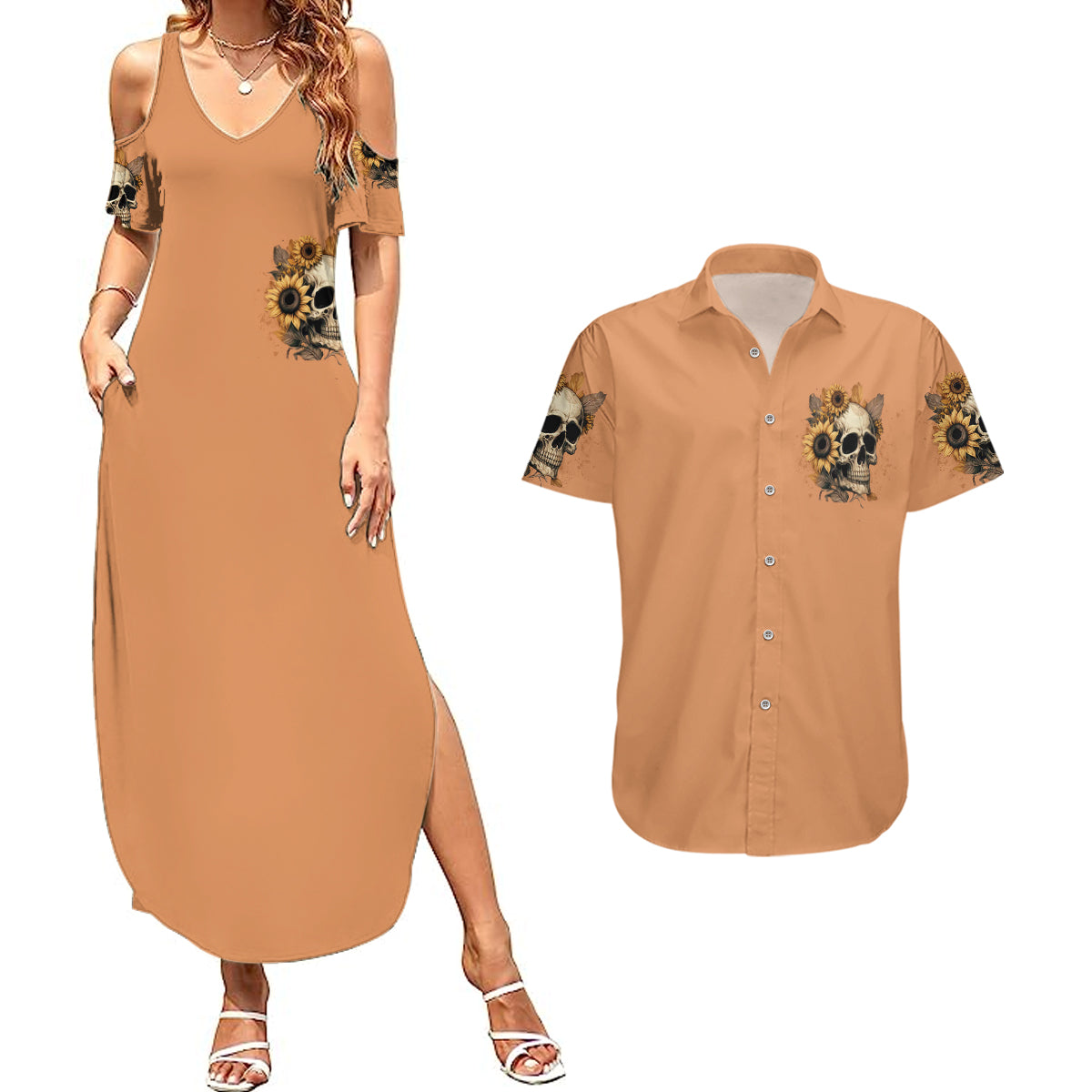 sunflower-skull-couples-matching-summer-maxi-dress-and-hawaiian-shirt-she-is-sunshine-mixed-with-a-little-hurricance