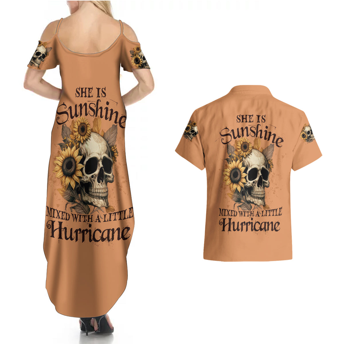 sunflower-skull-couples-matching-summer-maxi-dress-and-hawaiian-shirt-she-is-sunshine-mixed-with-a-little-hurricance