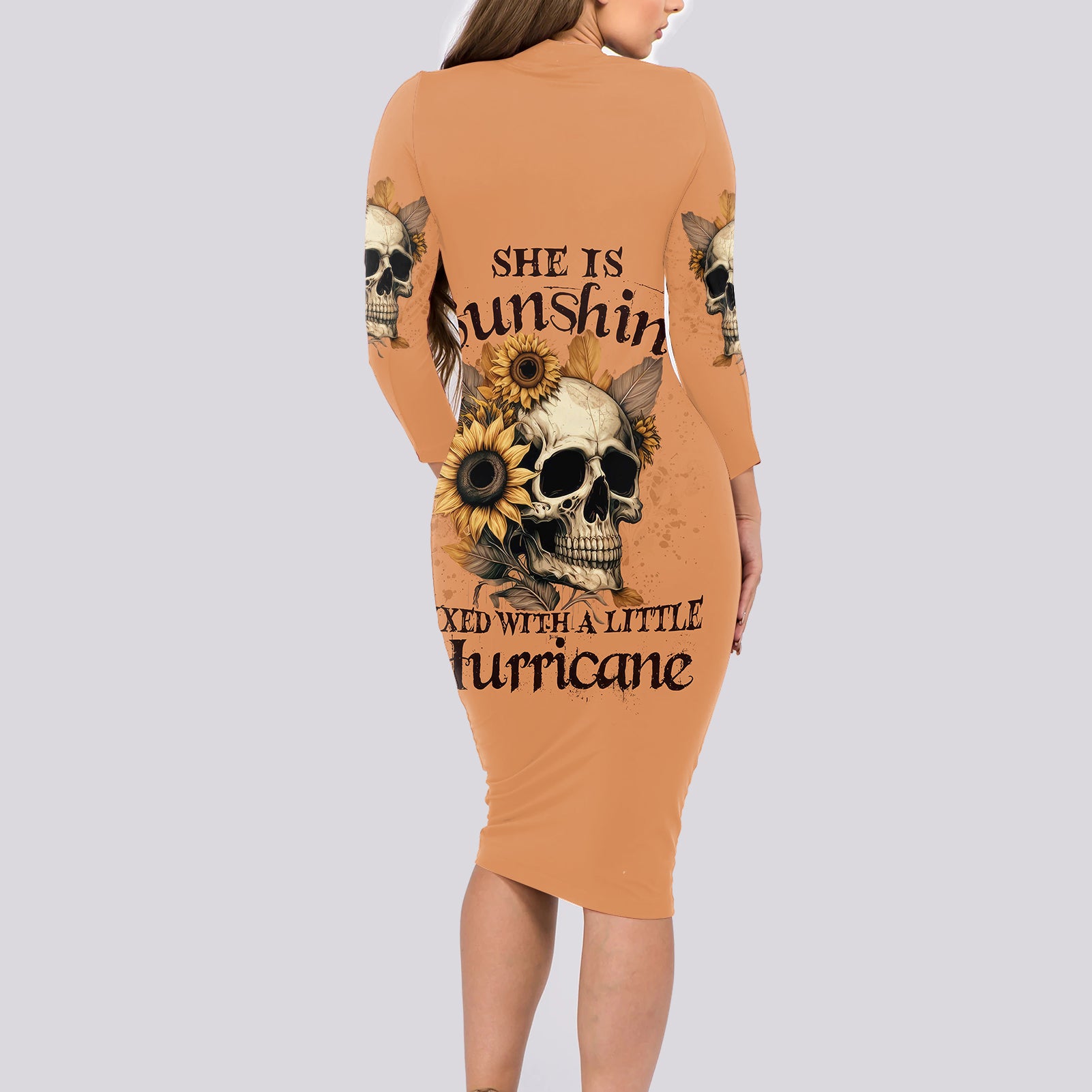 sunflower-skull-long-sleeve-bodycon-dress-she-is-sunshine-mixed-with-a-little-hurricance