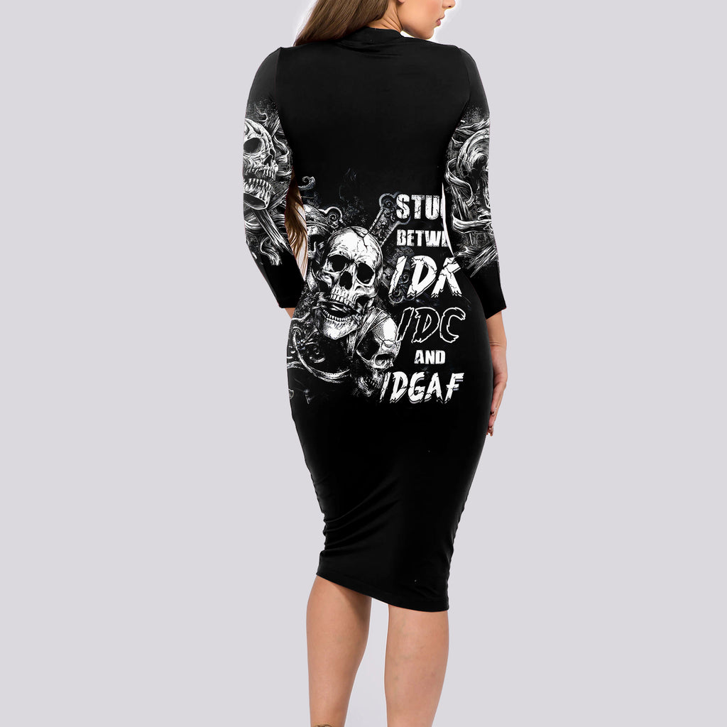three-skull-long-sleeve-bodycon-dress-stuck-between-idk-idc-and-idgaf