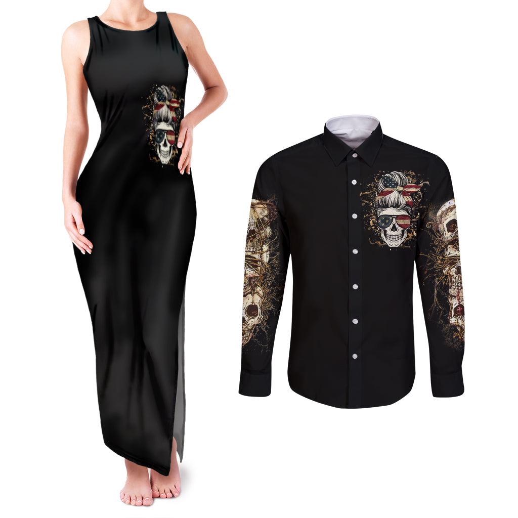 wire-skull-couples-matching-tank-maxi-dress-and-long-sleeve-button-shirts-stuck-between-idk-idc-and-idgaf