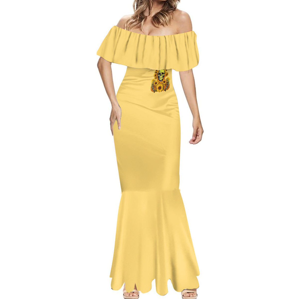 sunflower-skull-mermaid-dress-im-blunt-because-god-rolled-me-that-way