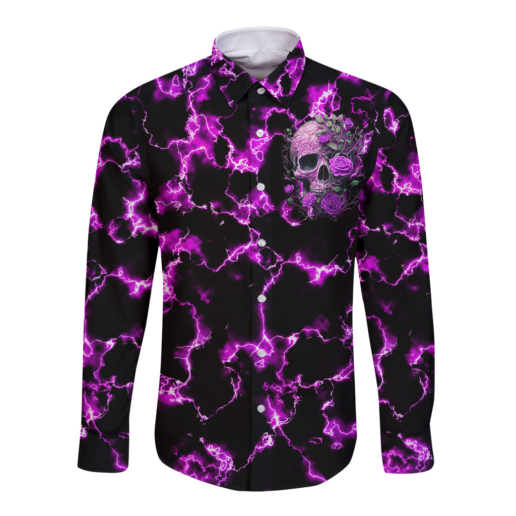 rose-skull-long-sleeve-button-shirt-she-whispered-back-i-am-the-storm