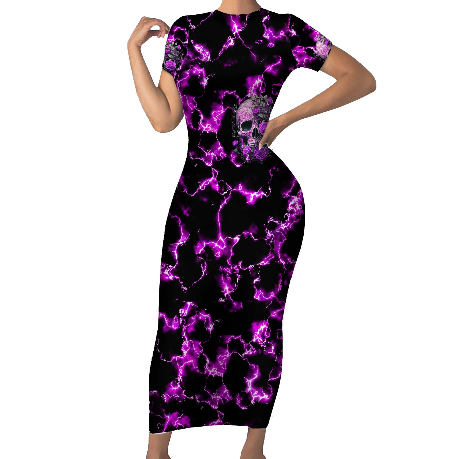 rose-skull-short-sleeve-bodycon-dress-she-whispered-back-i-am-the-storm
