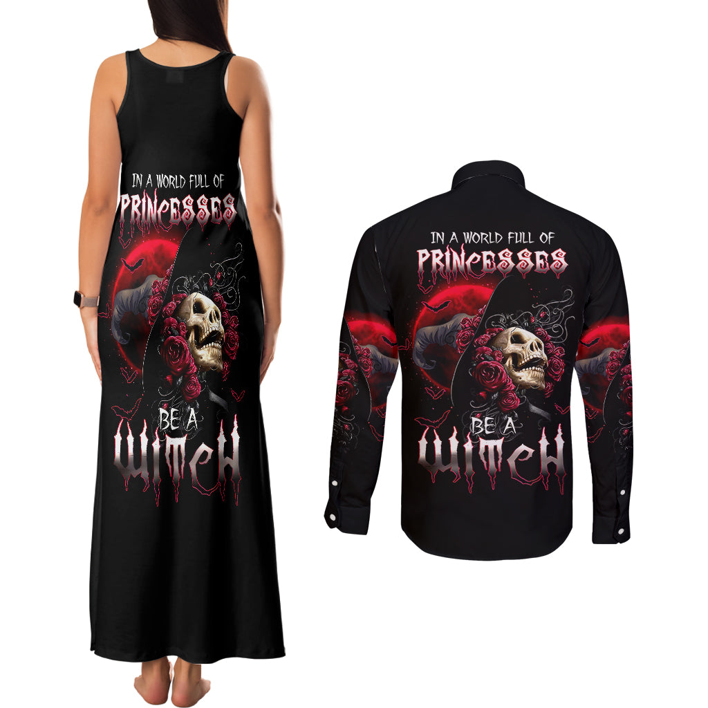 witch-skull-couples-matching-tank-maxi-dress-and-long-sleeve-button-shirts-in-a-world-full-of-princess-be-a-witch