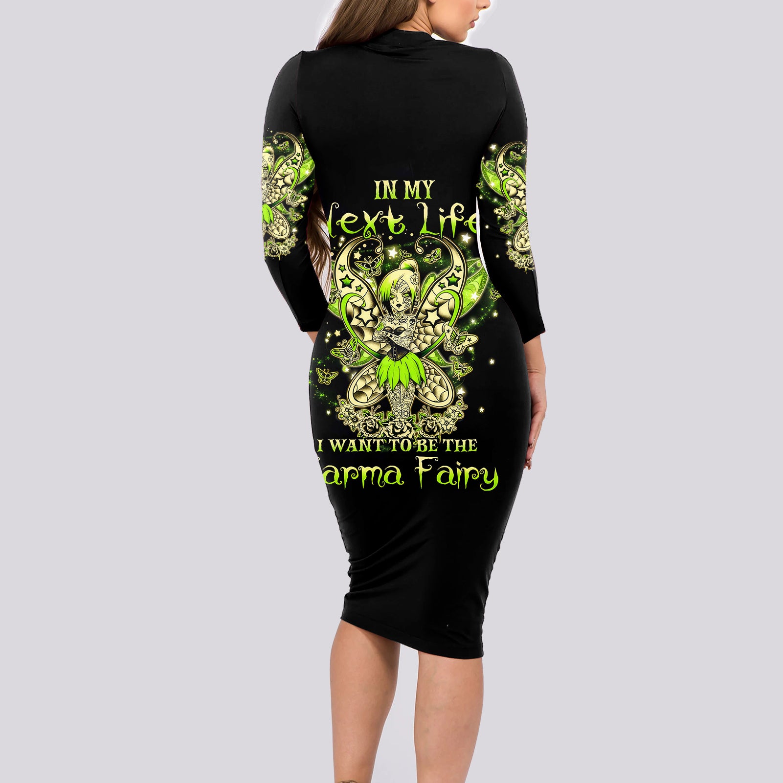 tinker-fairy-skull-long-sleeve-bodycon-dress-my-next-life-i-want-to-be-karma-fairy