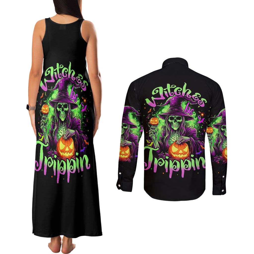 pumpkin-witch-skull-couples-matching-tank-maxi-dress-and-long-sleeve-button-shirts-witches-be-trippin