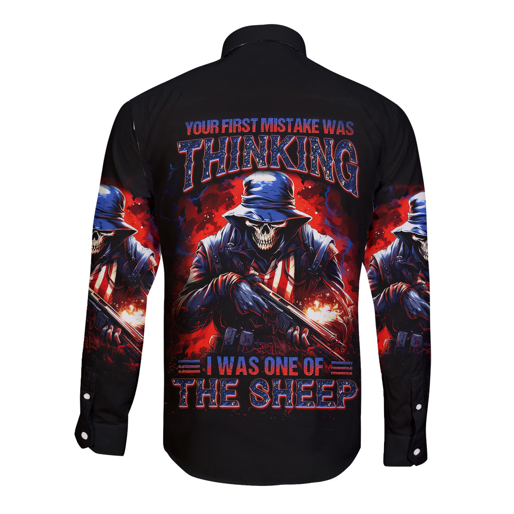 soldier-skull-long-sleeve-button-shirt-your-first-mistake-was-thinking-i-was-one-of-the-sheep