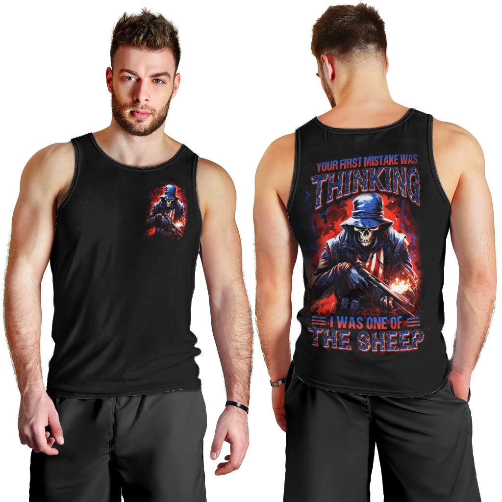 soldier-skull-men-tank-top-your-first-mistake-was-thinking-i-was-one-of-the-sheep