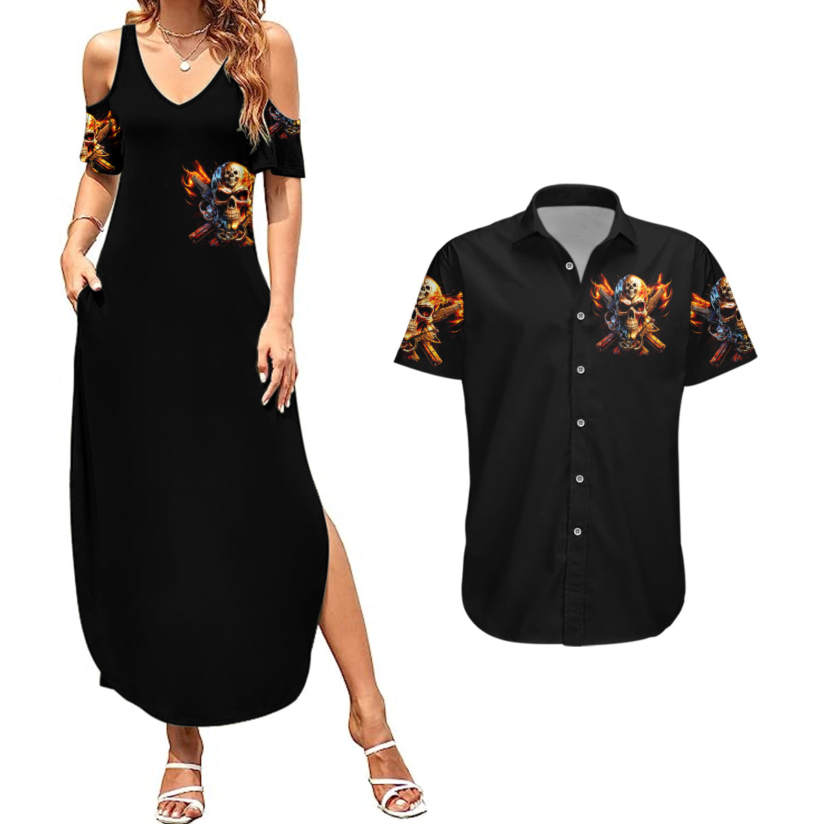 fire-gun-skull-couples-matching-summer-maxi-dress-and-hawaiian-shirt-your-first-mistake-was-thinking-i-was-one-of-the-sheep