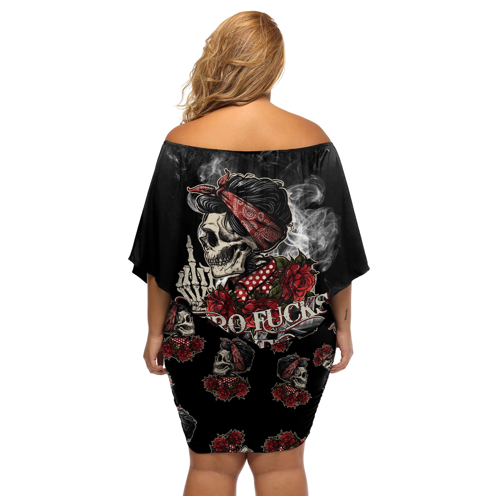 girl-skull-off-shoulder-short-dress-zero-fucking-given