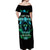Flame Skull Off Shoulder Maxi Dress I Don't Stop When I Tired I Stop When I Fucking Done