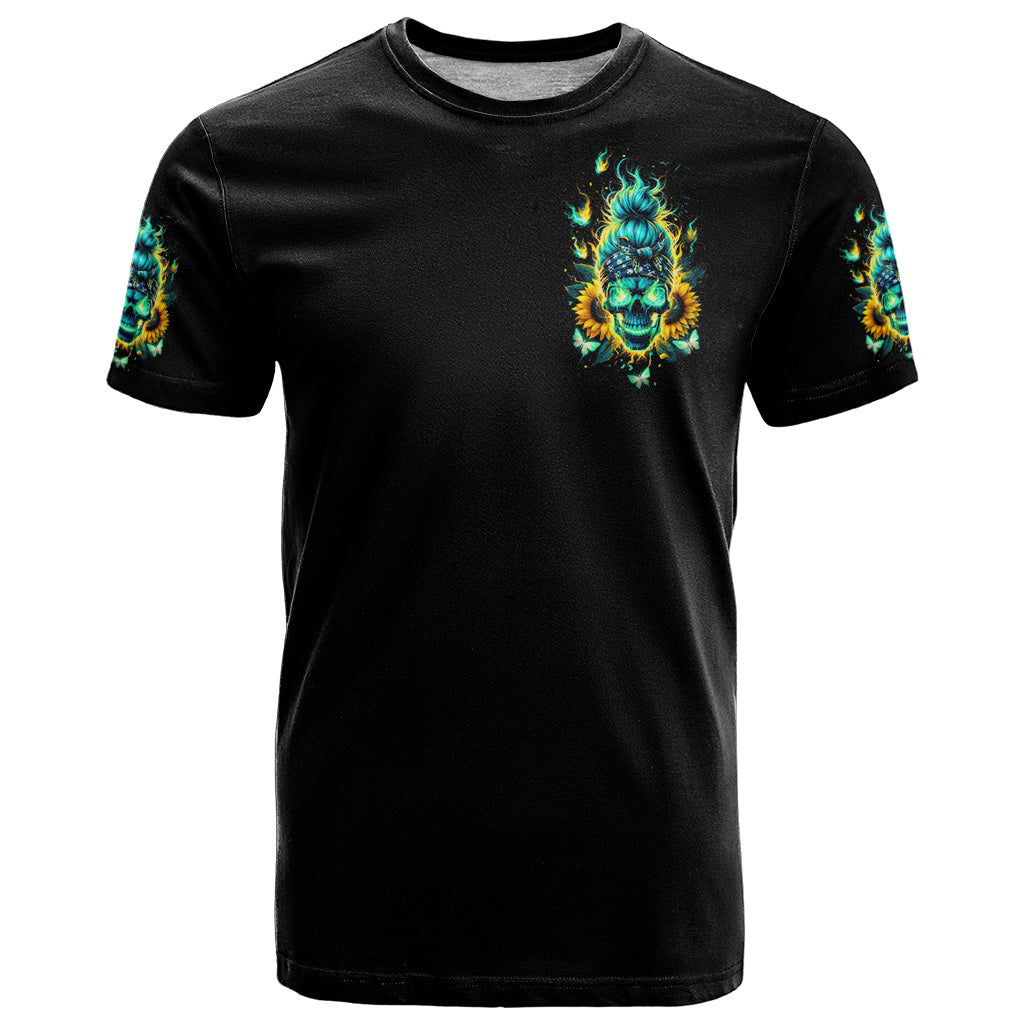Flame Skull T Shirt The Good Girl In Me Got Tired Of The Bullshit