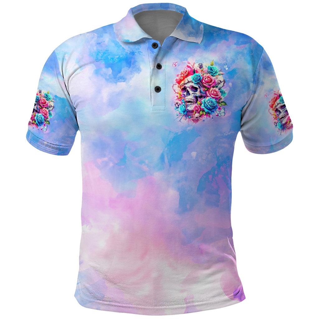 Rose Skull Polo Shirt The Good Girl In Me Got Tired Of The Bullshit