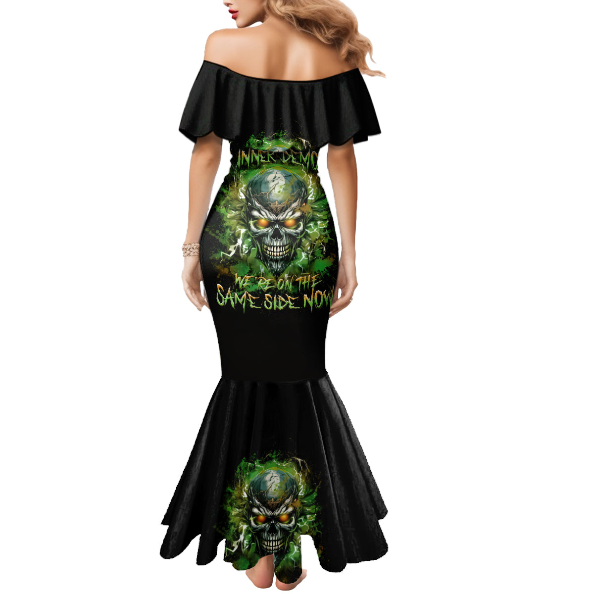 Old Skull Mermaid Dress I Stopped Fighting My Inner Demons We On The Same Side Now