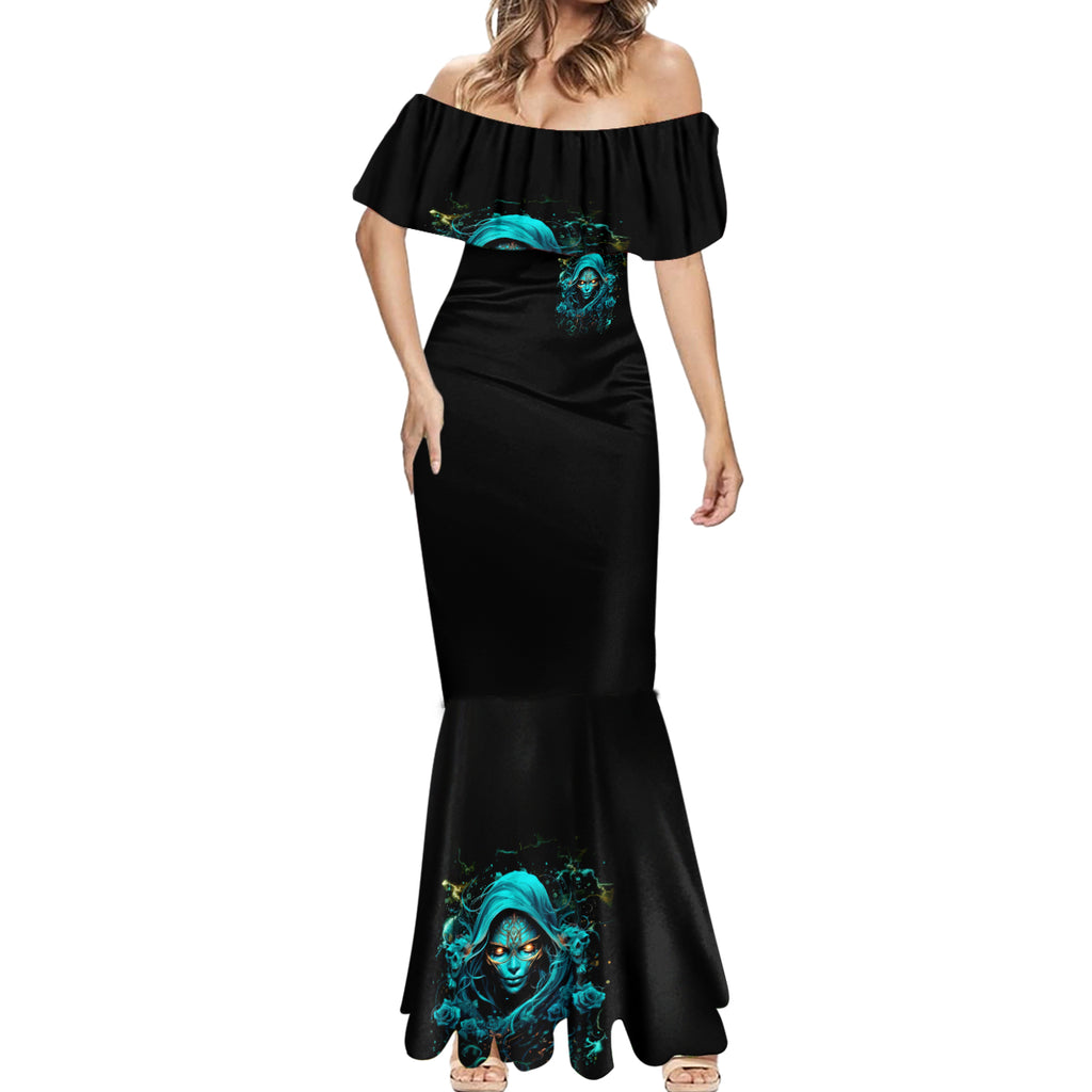 Lady Skull Mermaid Dress Iam A Good Person But Don't Give Me Are To Show My Evil Side