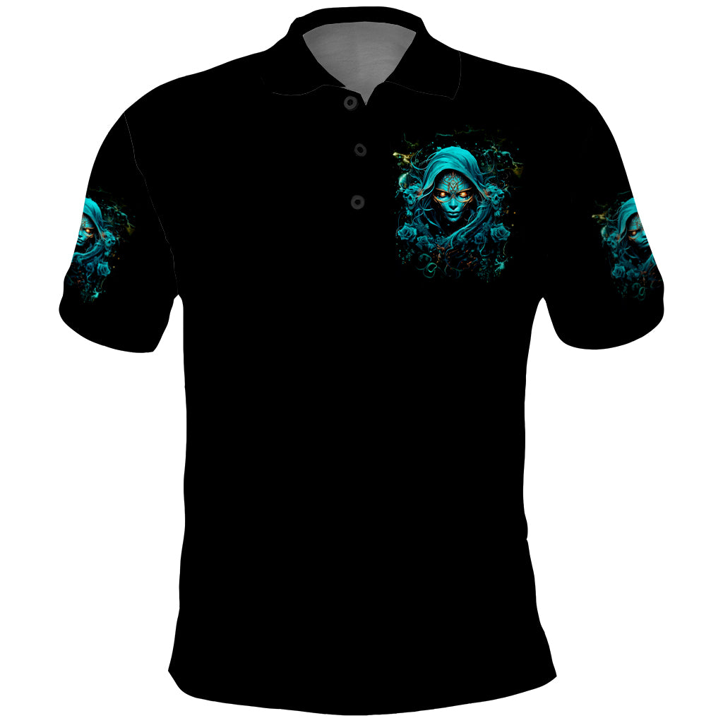 Lady Skull Polo Shirt Iam A Good Person But Don't Give Me Are To Show My Evil Side