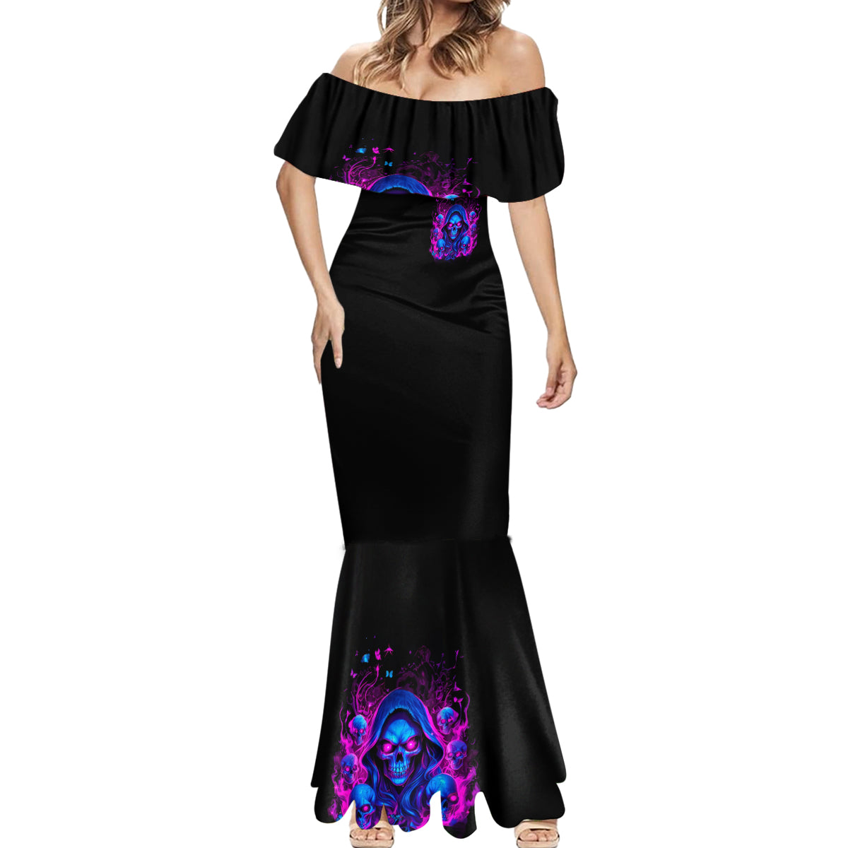 Flame Skull Mermaid Dress The Good Girl In Me Got Tired Of The Bullshit