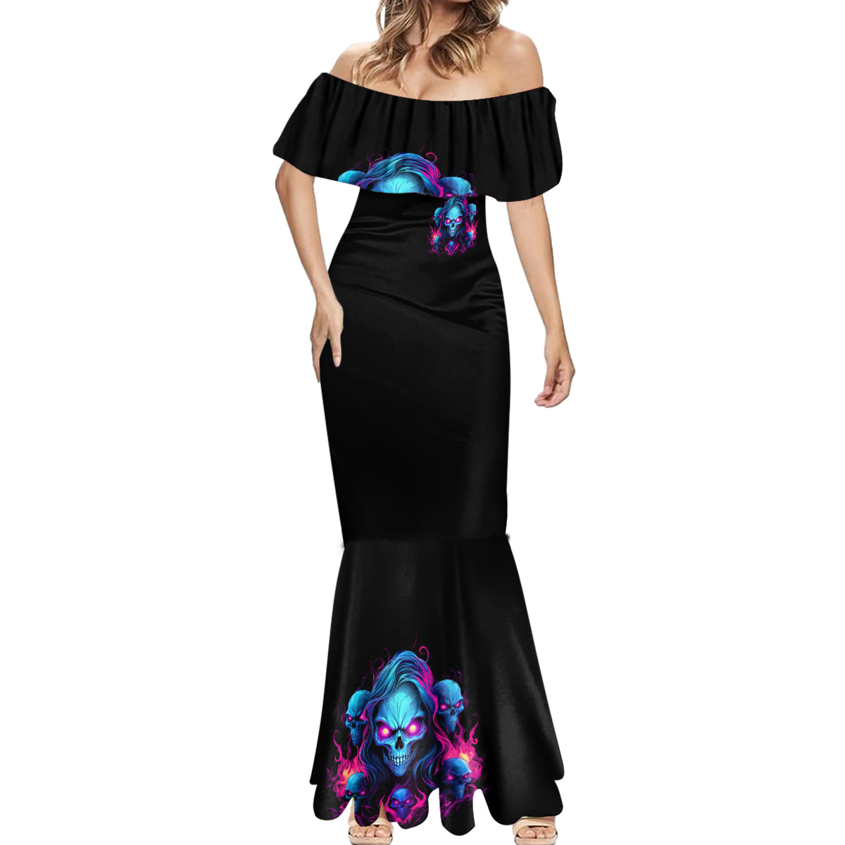 Lady Skull Mermaid Dress Stand For What You Believe In Even If It Means Standing Alone