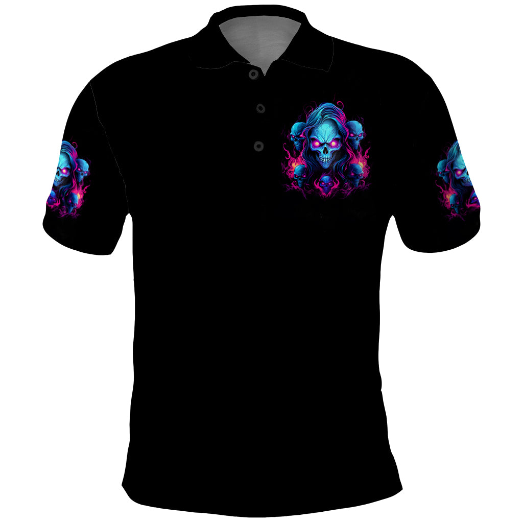 Lady Skull Polo Shirt Stand For What You Believe In Even If It Means Standing Alone