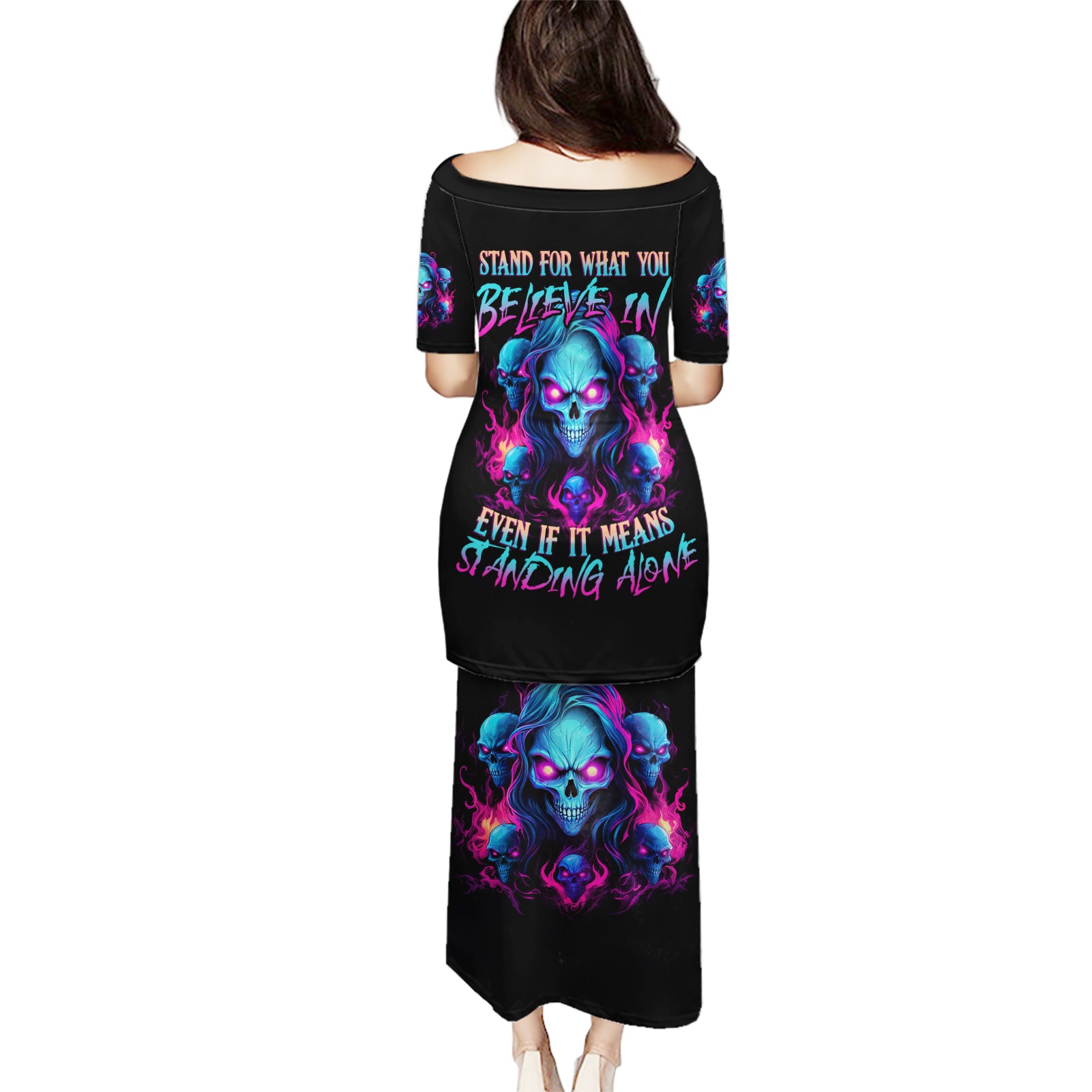 Lady Skull Puletasi Stand For What You Believe In Even If It Means Standing Alone