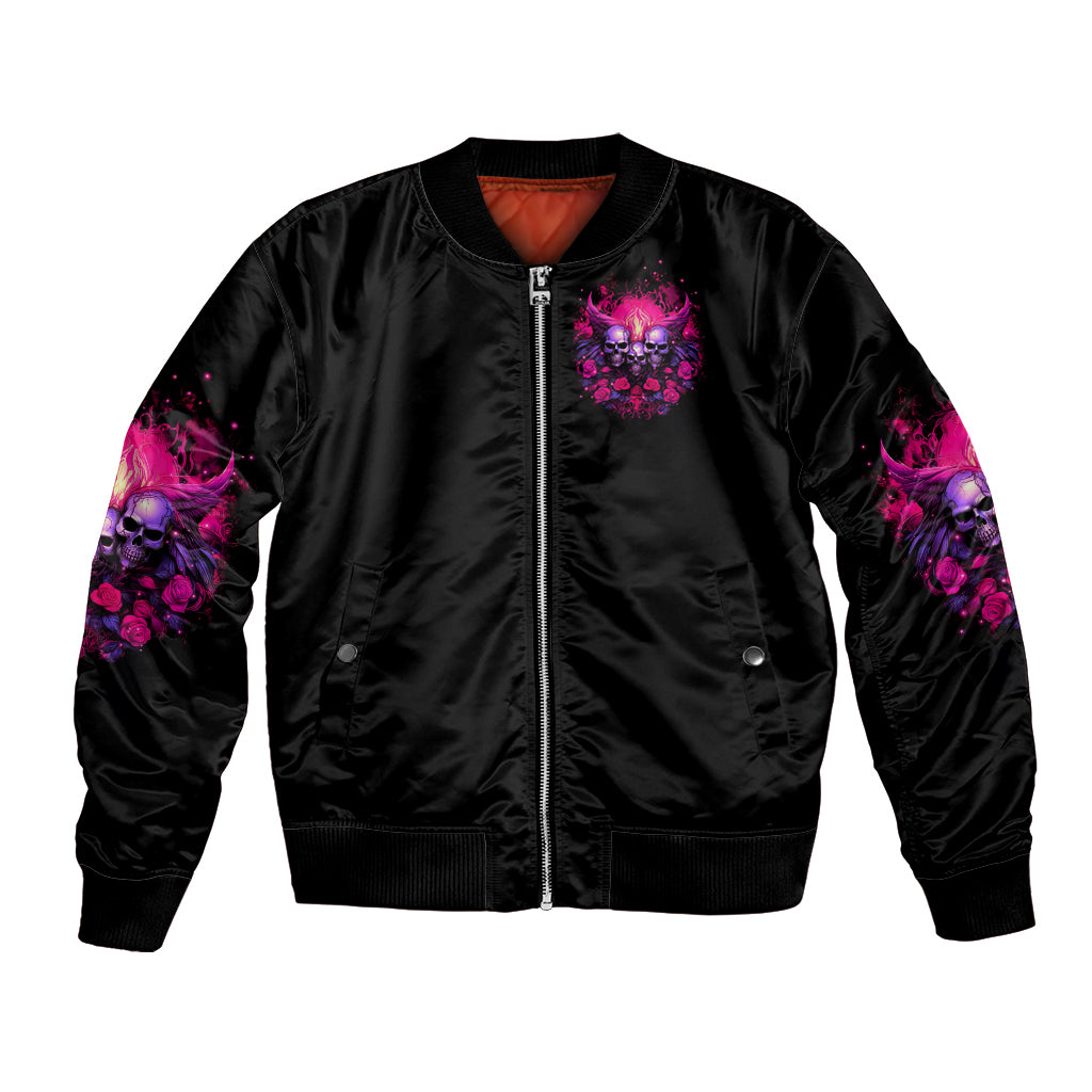 Rose Skull Bomber Jacket Stuck Between IDK IDC And IDGAF