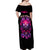 Rose Skull Off Shoulder Maxi Dress Stuck Between IDK IDC And IDGAF