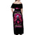 Rose Skull Off Shoulder Maxi Dress I Hold A Beast An Angel And A Crazy Lady In Me