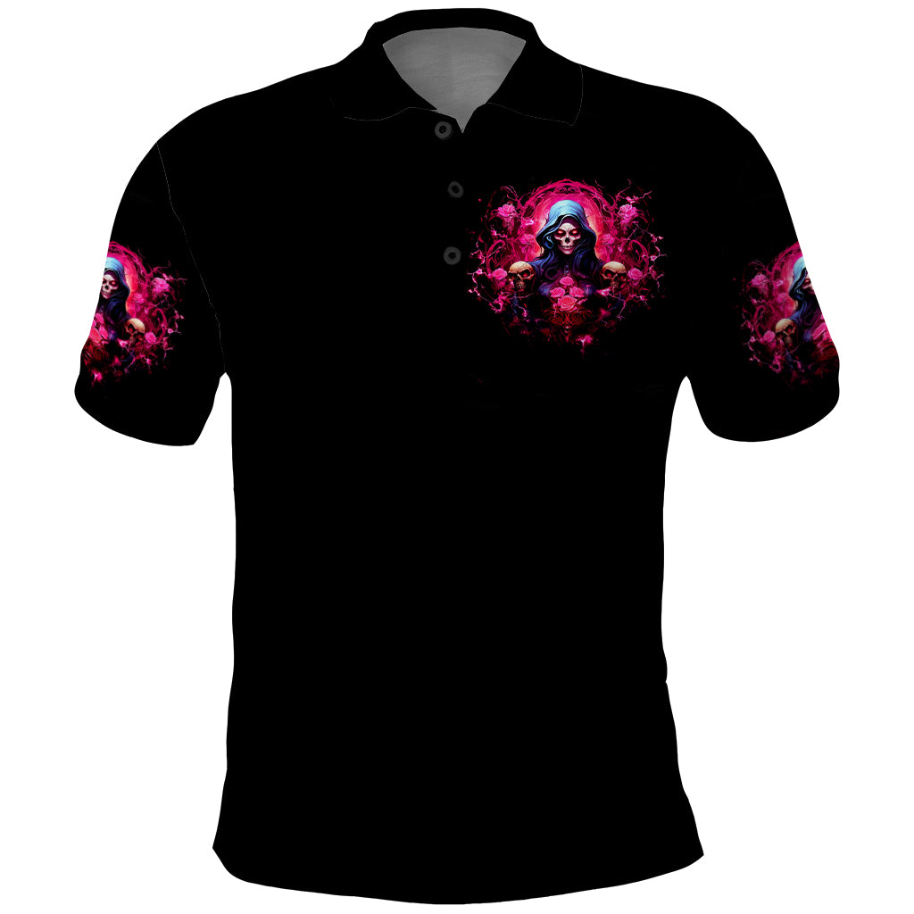 Rose Skull Polo Shirt I Hold A Beast An Angel And A Crazy Lady In Me